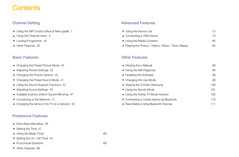 Imagen de la primera página del manual del dispositivo UA43M5100AG
