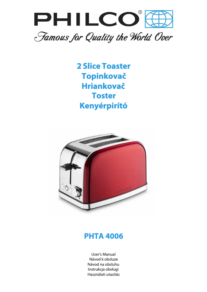 Imagen de la primera página del manual del dispositivo PHTA 4006