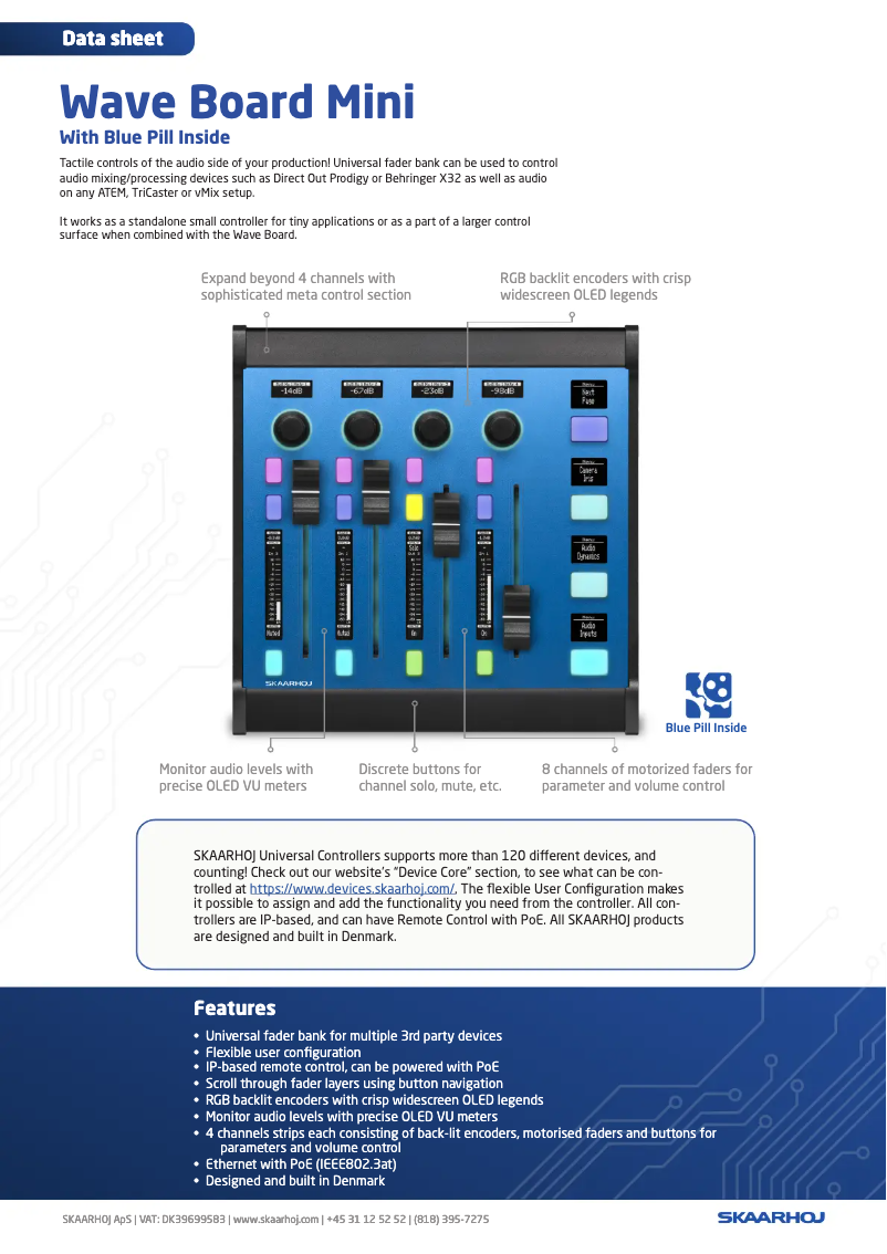 Imagen de la primera página del manual del dispositivo Wave Board Mini