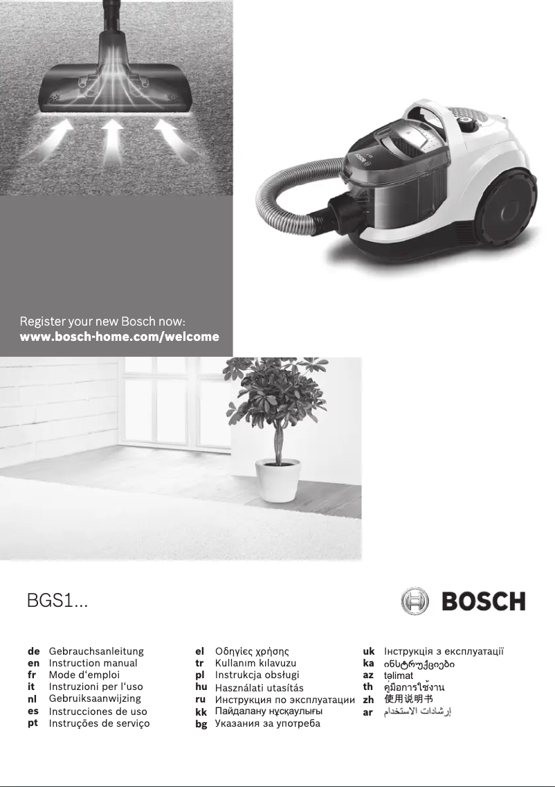 Página 1 del manual Manual de usuario Bosch BGC1U300