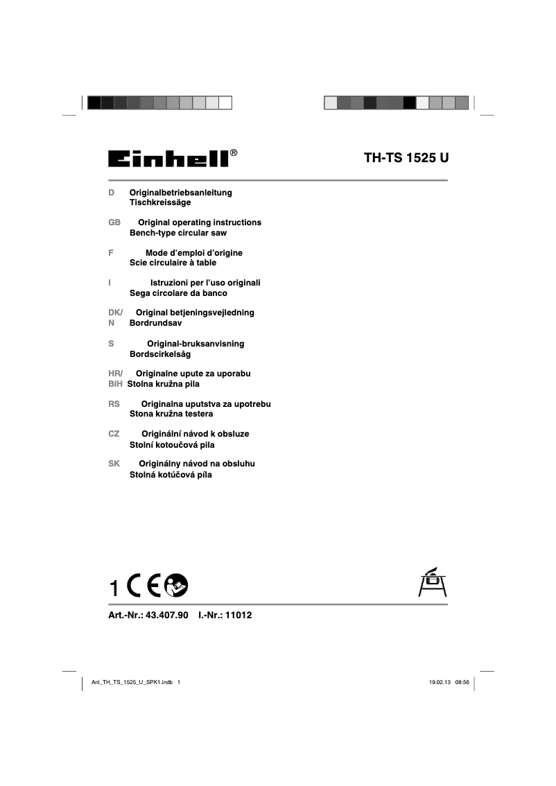 Imagen de la primera página del manual del dispositivo TH-TS 1525 U