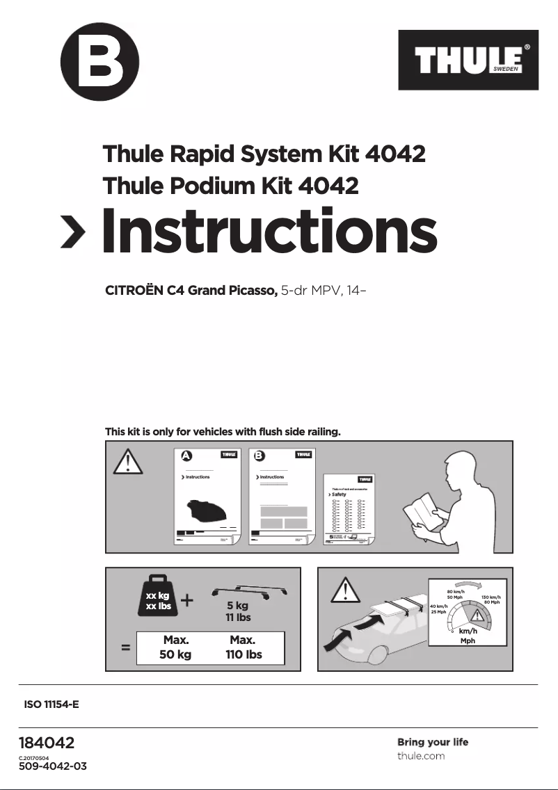 Imagen de la primera página del manual del dispositivo Rapid System Kit 4042