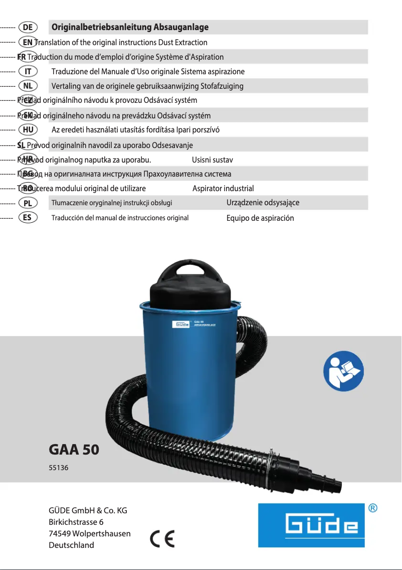 Página 1 del manual Manual de usuario Güde GAA 50