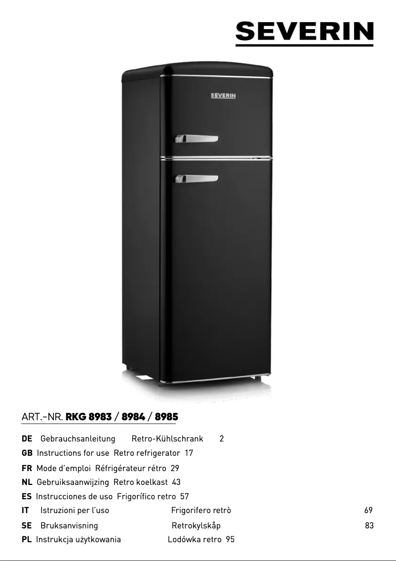 Página nº 1 - Manual de usuario Severin RKG 8984