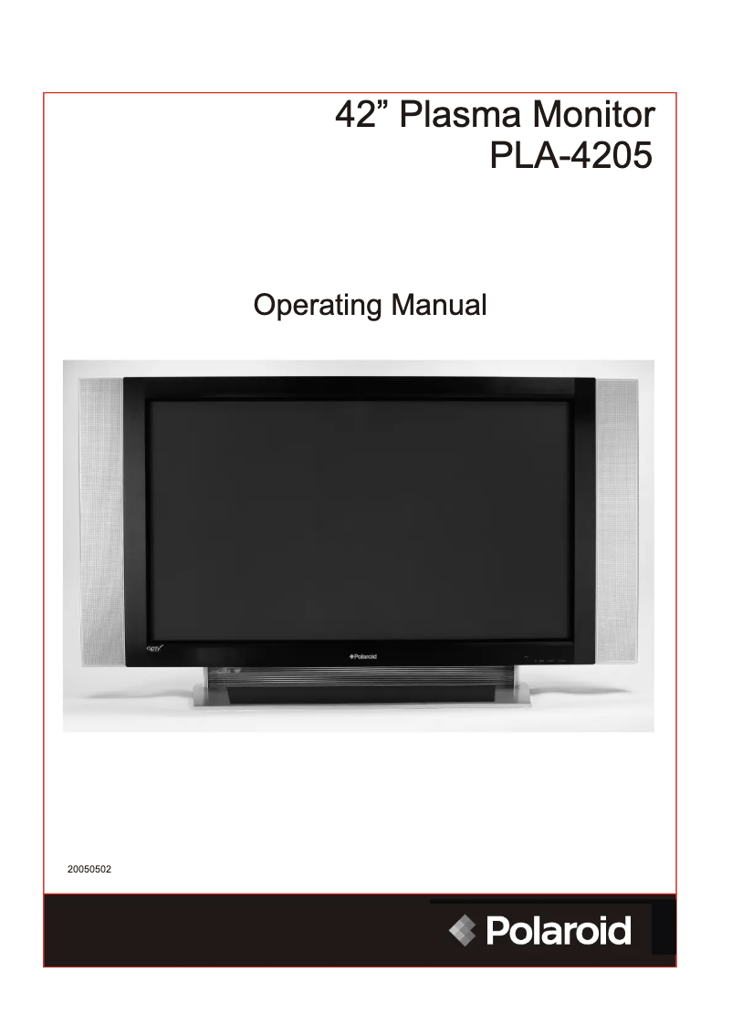 Imagen de la primera página del manual del dispositivo PLA-4205