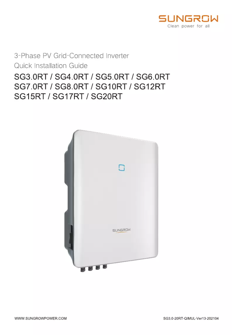 Imagen de la primera página del manual del dispositivo SG6.0RT