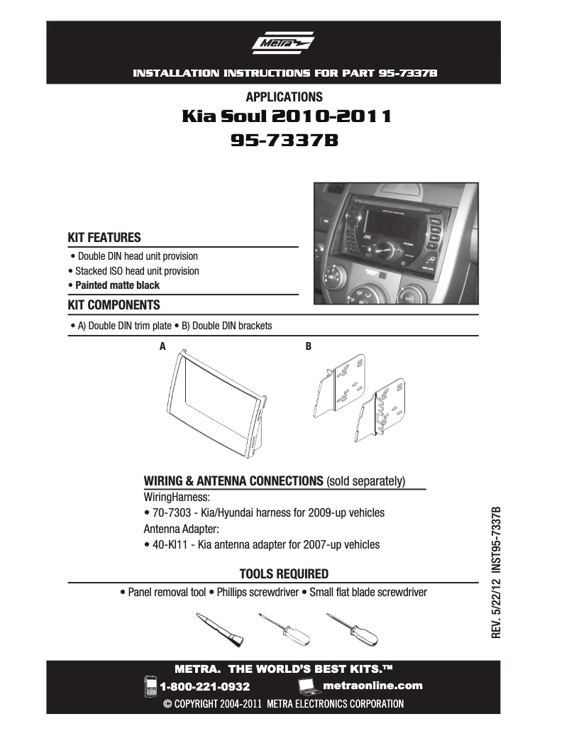 Imagen de la primera página del manual del dispositivo 95-7337B
