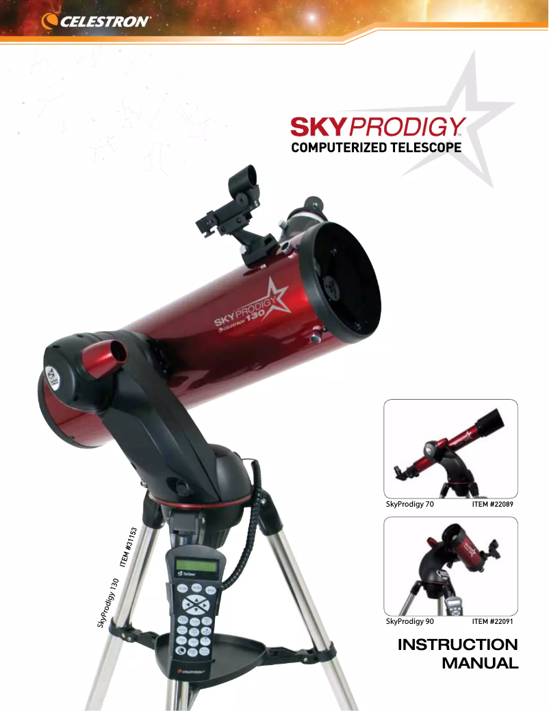 Página 1 del manual Manual de usuario Celestron SkyProdigy 70