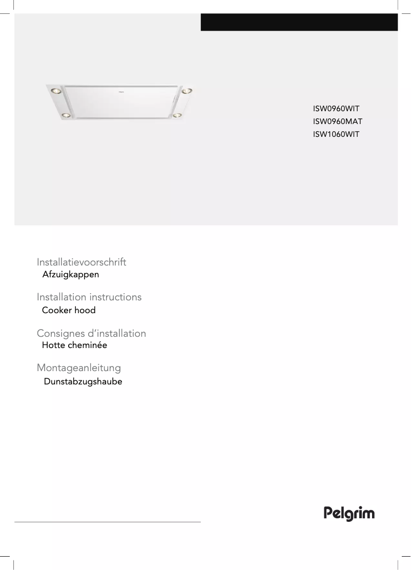 Página 1 del manual Guía de instalación Pelgrim ISW1060WIT