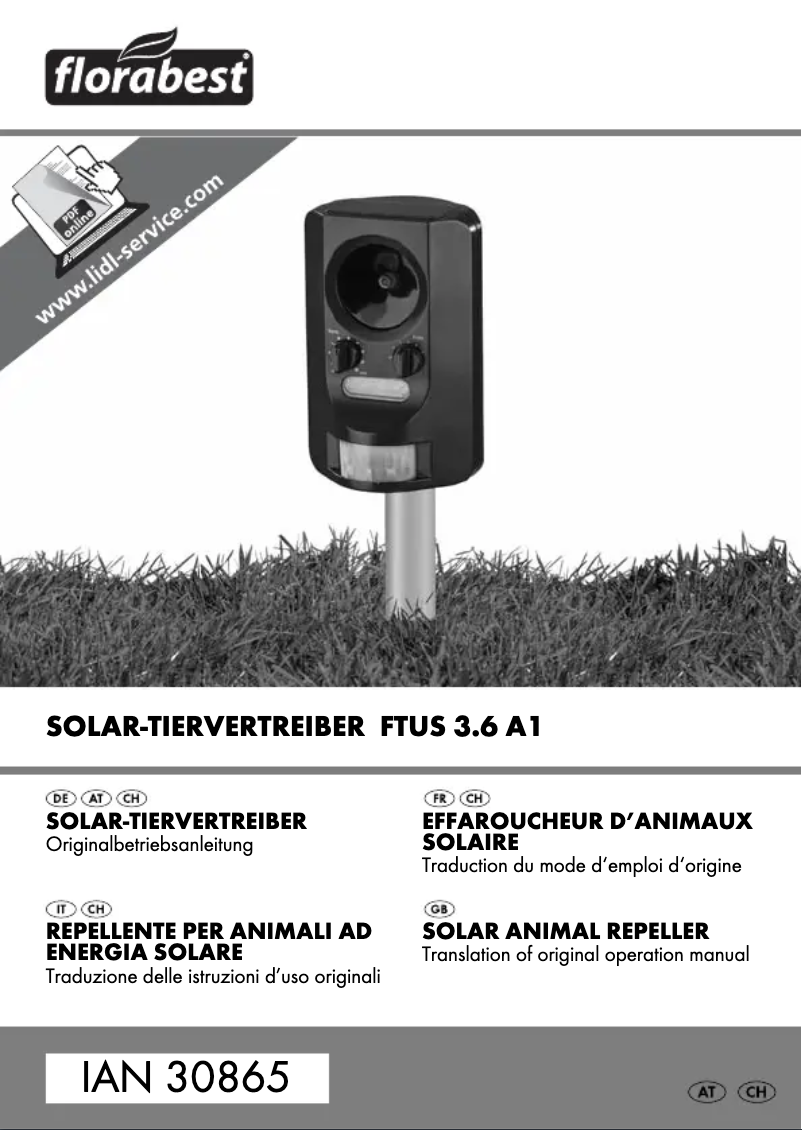 Imagen de la primera página del manual del dispositivo FTUS 3.6 A1