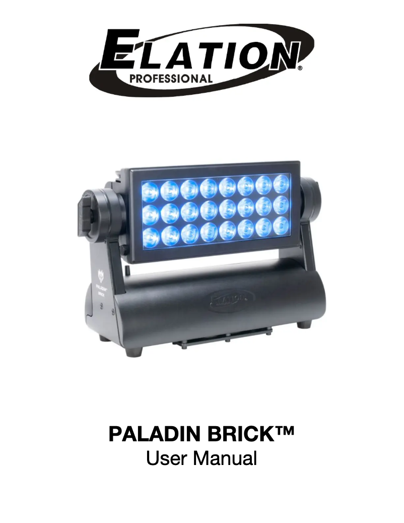 Página nº 1 - Manual de usuario Elation PALADIN BRICK