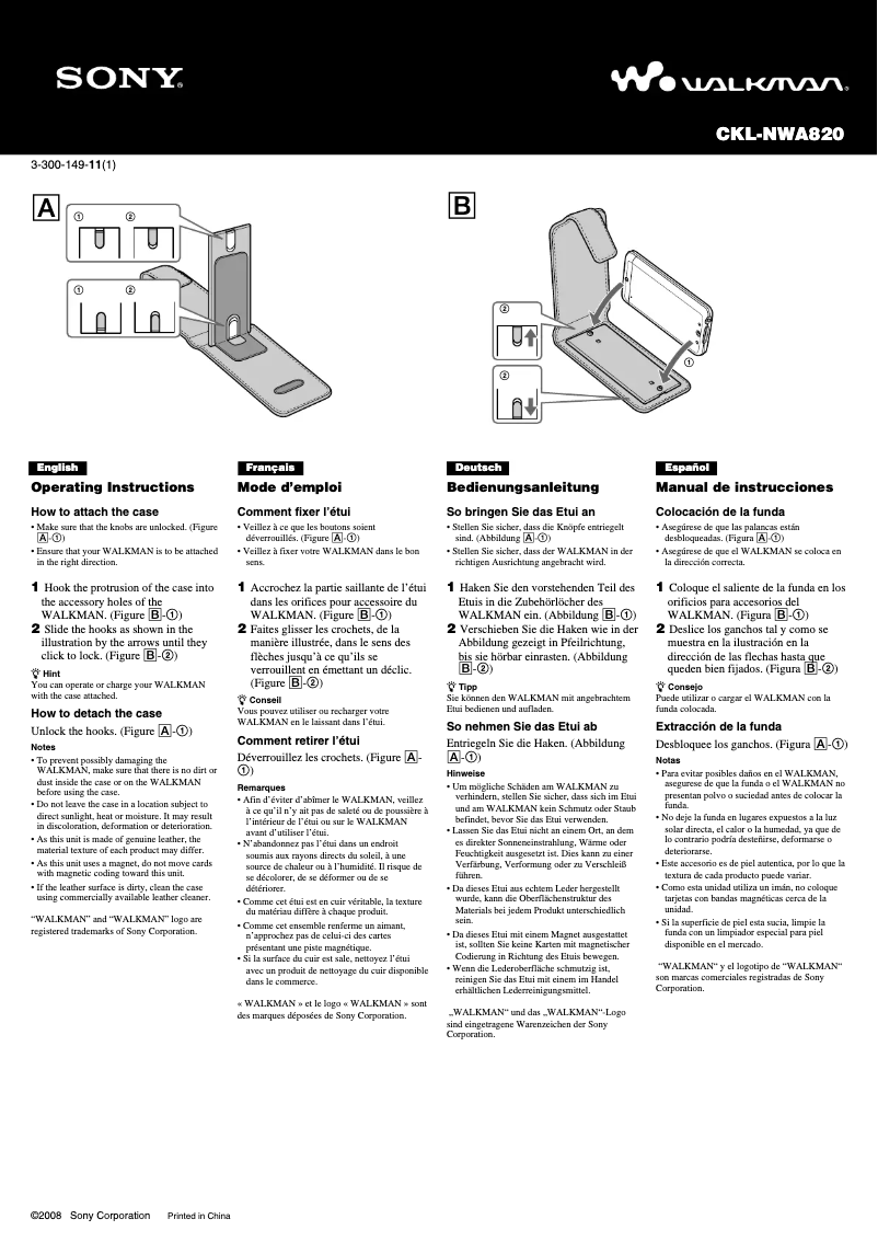 Imagen de la primera página del manual del dispositivo CKL-NWA820