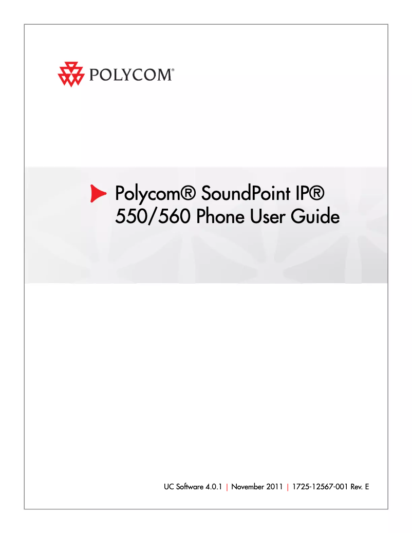 Imagen de la primera página del manual del dispositivo SoundPoint IP 560