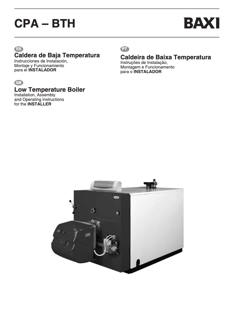 Página 1 del manual Manual de usuario Baxi 1500