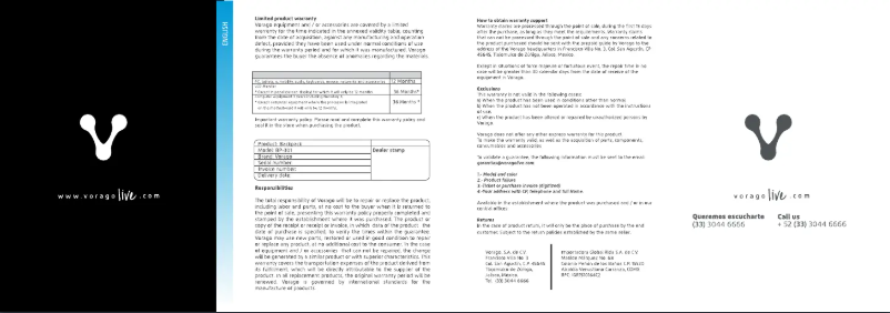 Imagen de la primera página del manual del dispositivo BP-301