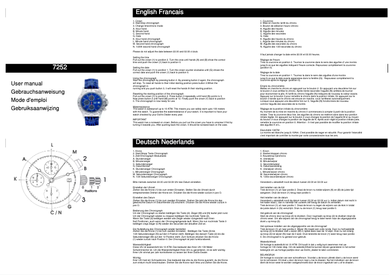 Imagen de la primera página del manual del dispositivo 7252