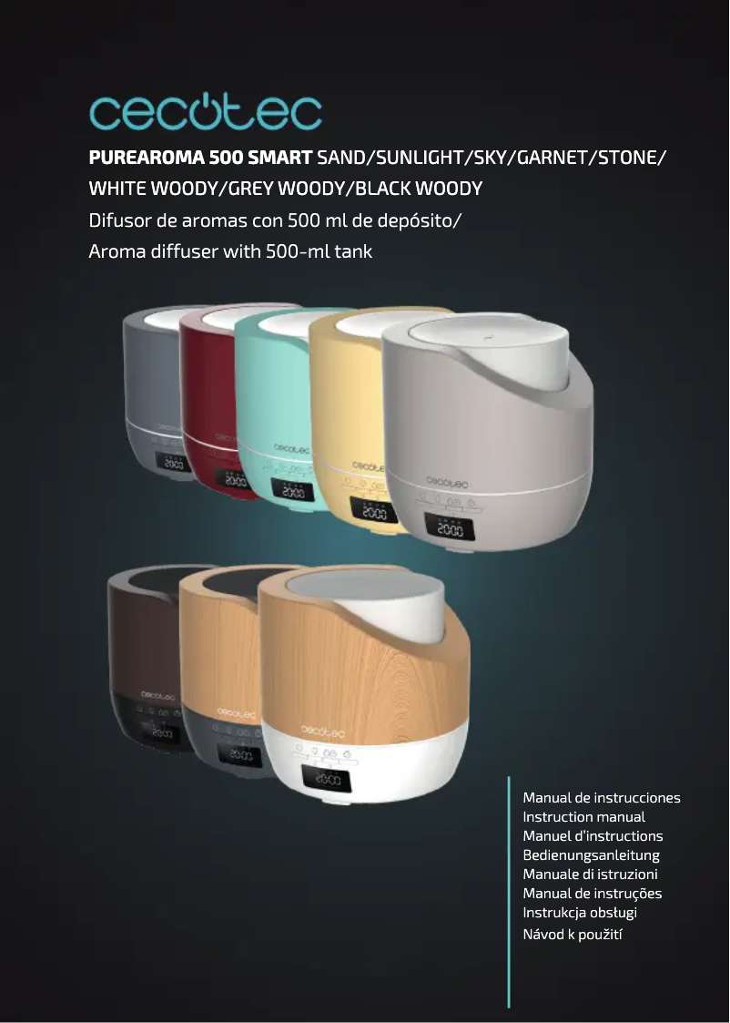Imagen de la primera página del manual del dispositivo PureAroma 500 Garnet
