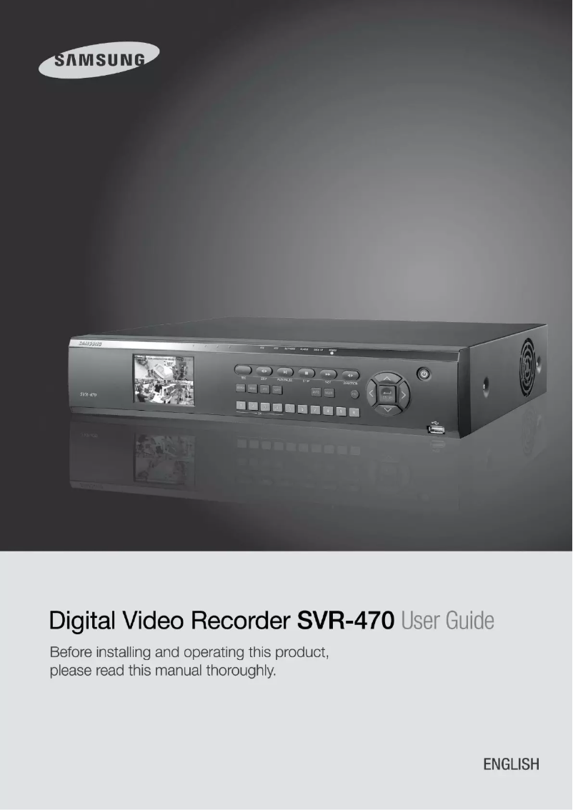Imagen de la primera página del manual del dispositivo SVR-470