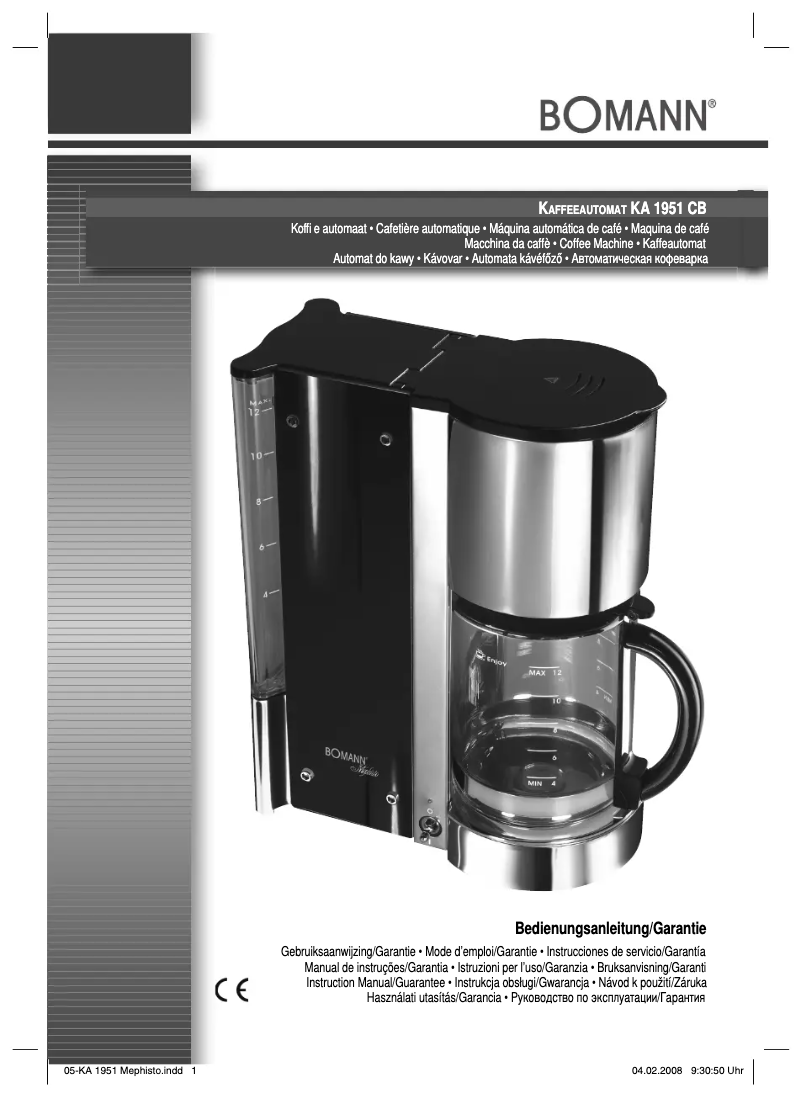 Imagen de la primera página del manual del dispositivo CB 1951