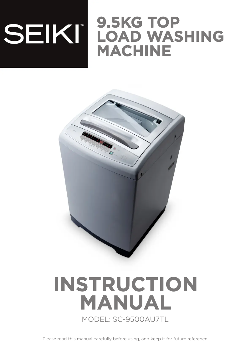 Imagen de la primera página del manual del dispositivo SC-9500AU7TL