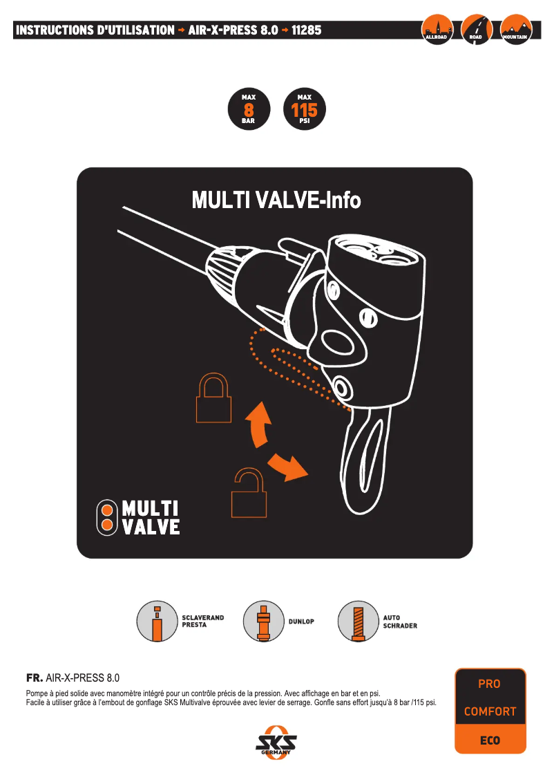 Página nº 1 - Manual de usuario SKS AIR-X-PRESS 8.0