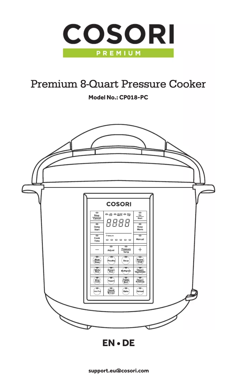 Imagen de la primera página del manual del dispositivo CP018-PC