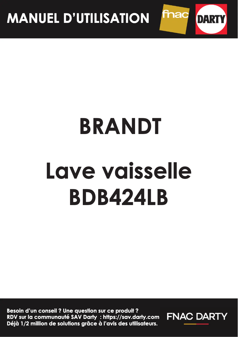 Imagen de la primera página del manual del dispositivo BDB424LB