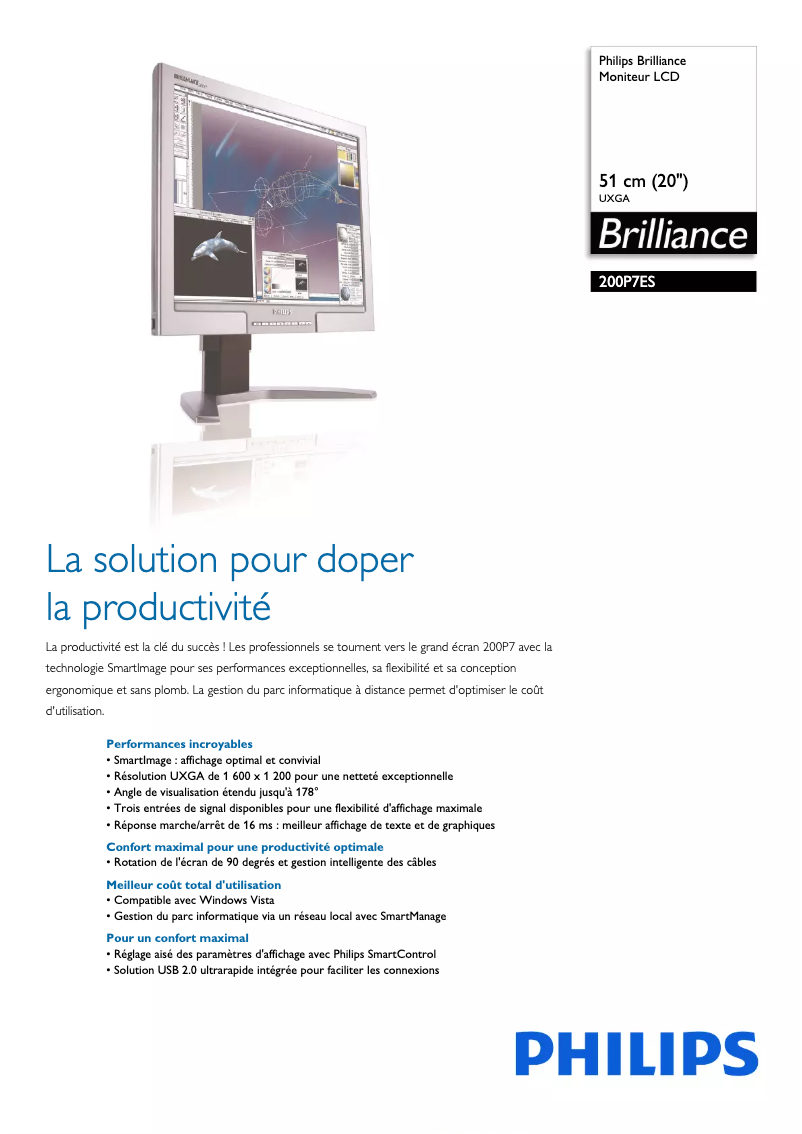 Imagen de la primera página del manual del dispositivo Brilliance 200P7ES