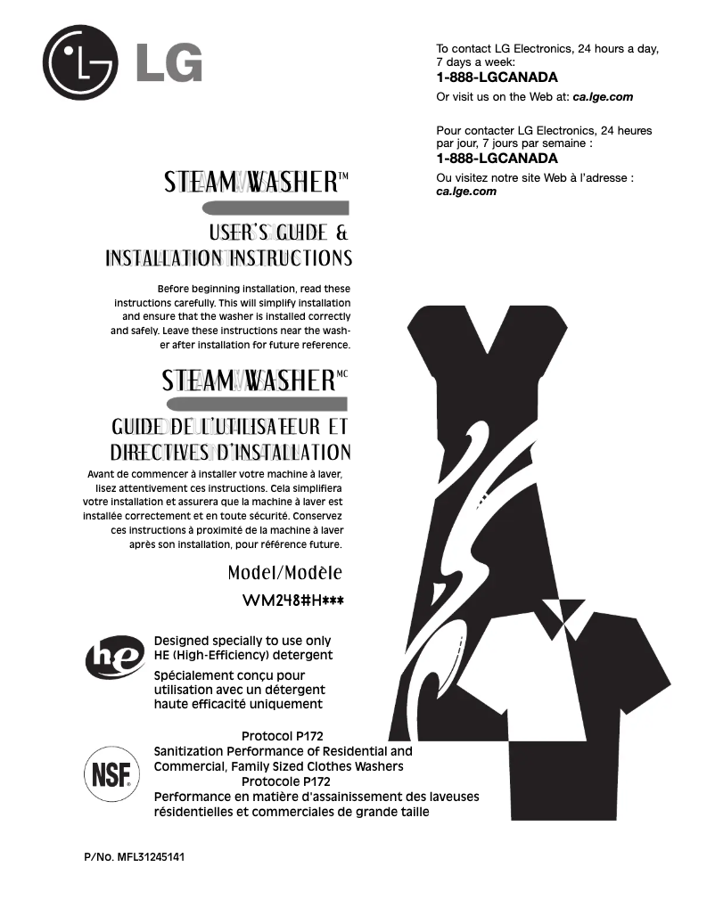 Imagen de la primera página del manual del dispositivo WM2487HRMA