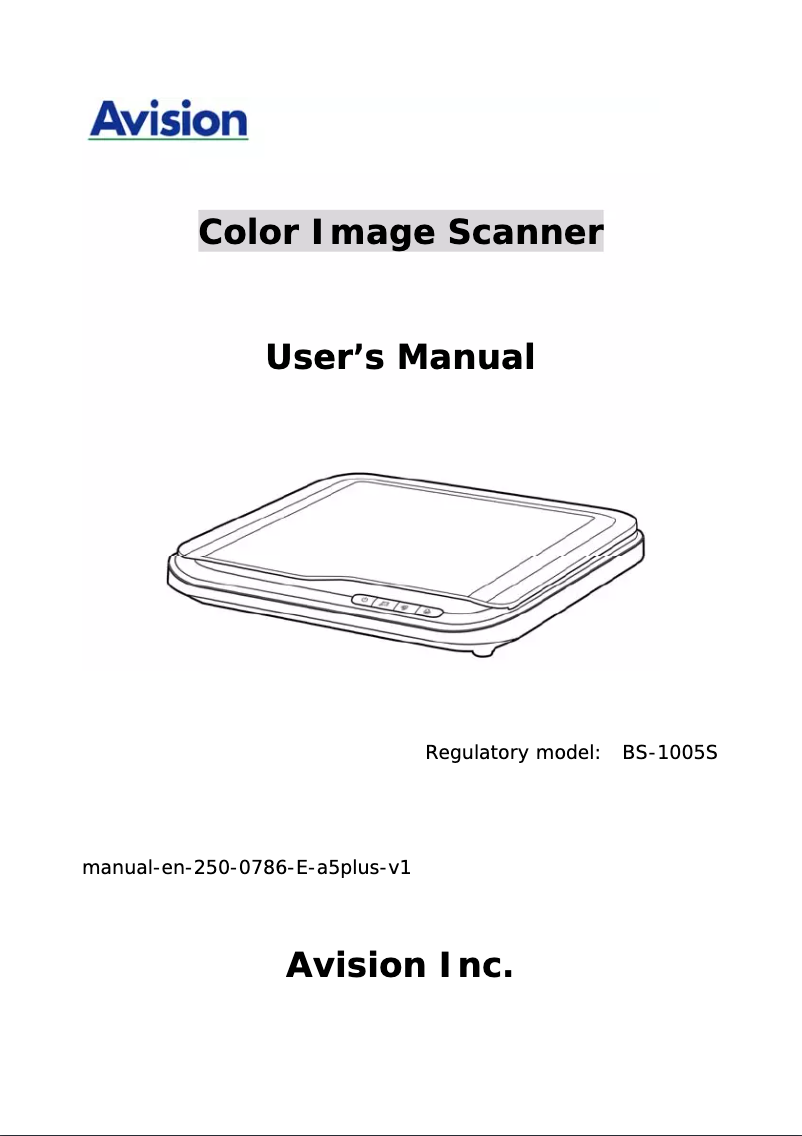 Imagen de la primera página del manual del dispositivo AVA5 PLUS