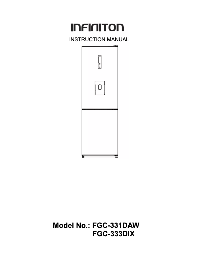 Página 1 del manual Manual de usuario Infiniton FGC-331DAW