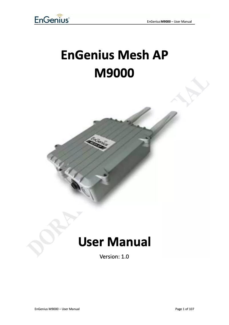 Página 1 del manual Manual de usuario EnGenius M9000