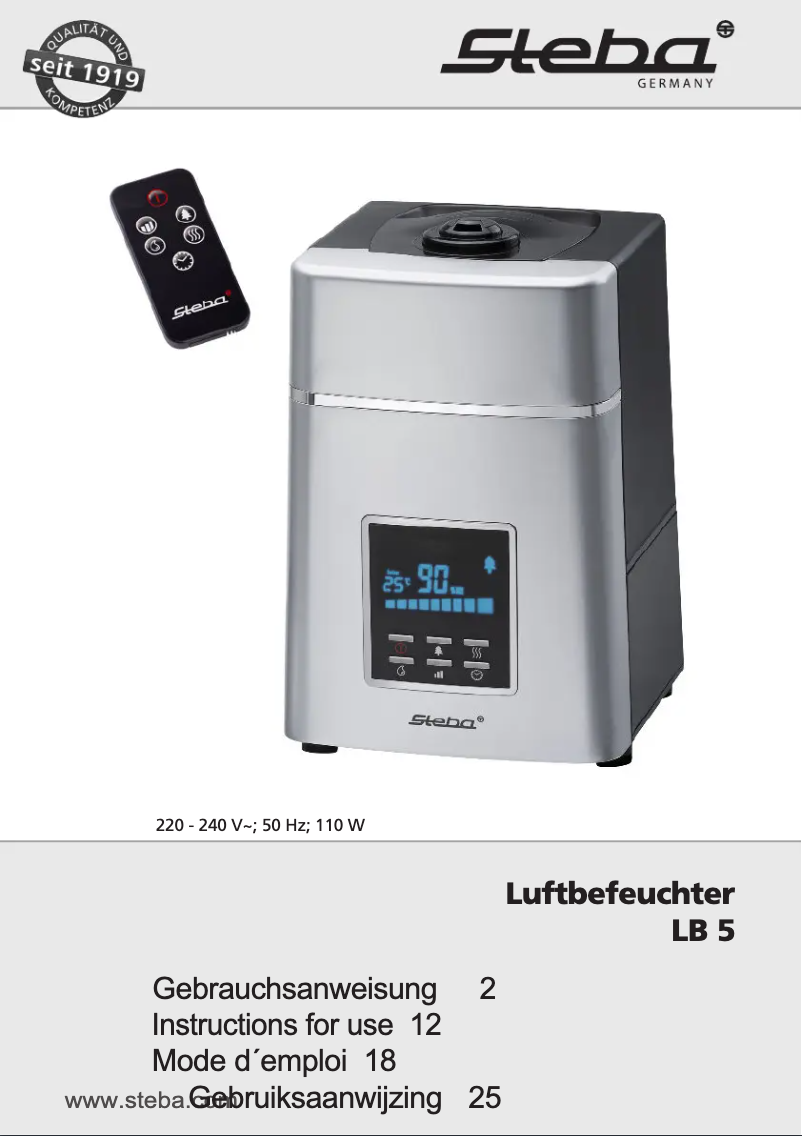 Imagen de la primera página del manual del dispositivo LB 5