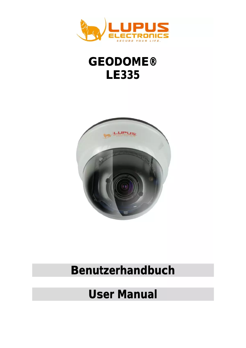 Página 1 del manual Manual de usuario Lupus Electronics GEODOME LE335