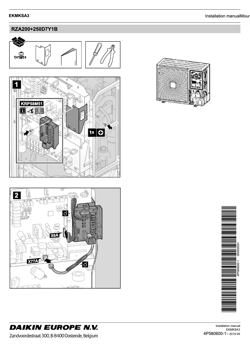 Imagen de la primera página del manual del dispositivo EKMKSA3