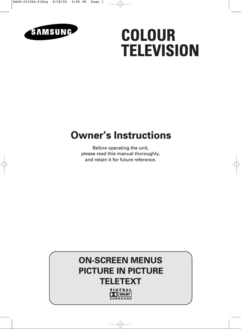 Imagen de la primera página del manual del dispositivo WS-28M206V