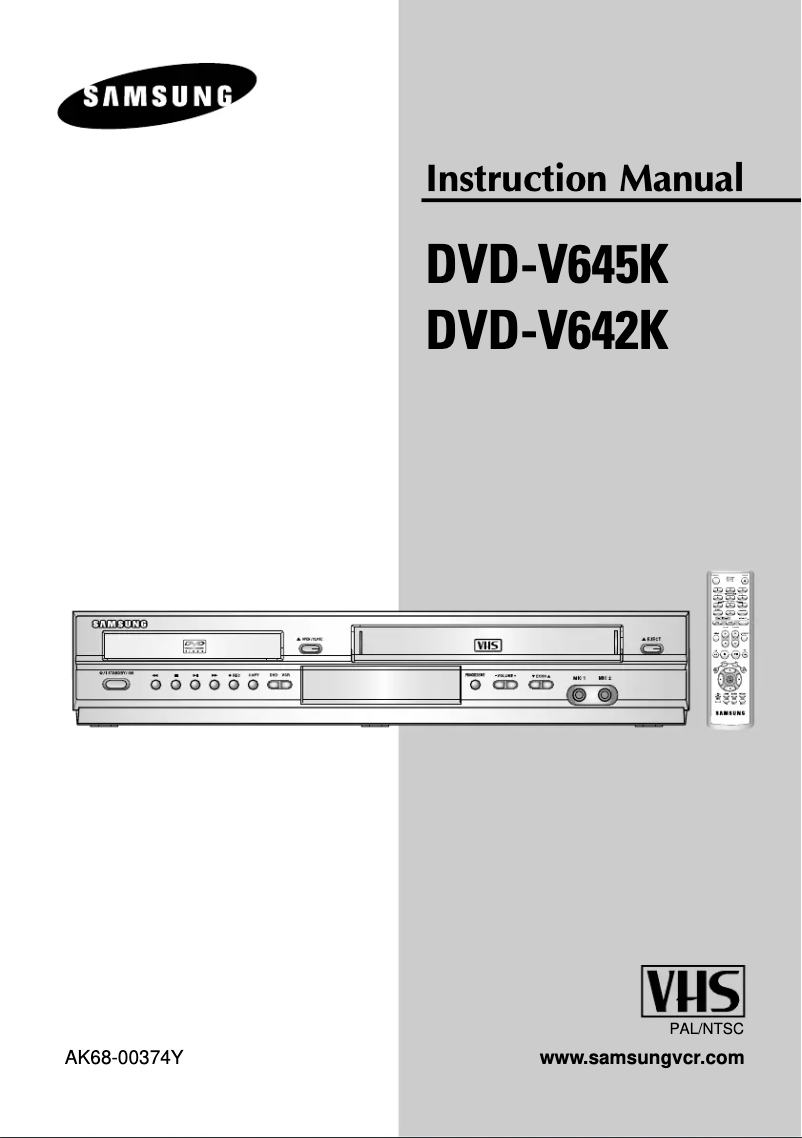 Página 1 del manual Manual de usuario Samsung DVD-V642K