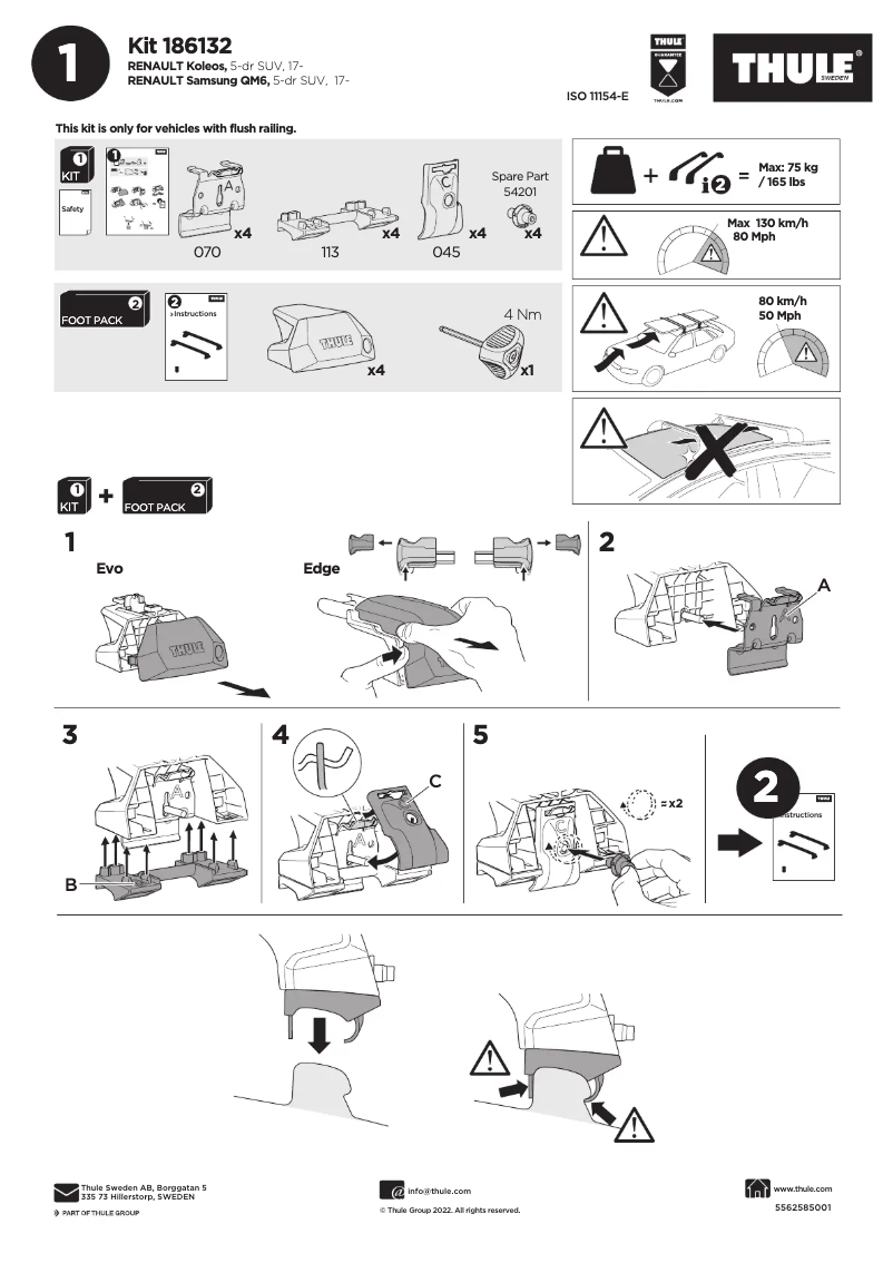 Imagen de la primera página del manual del dispositivo Kit 186132