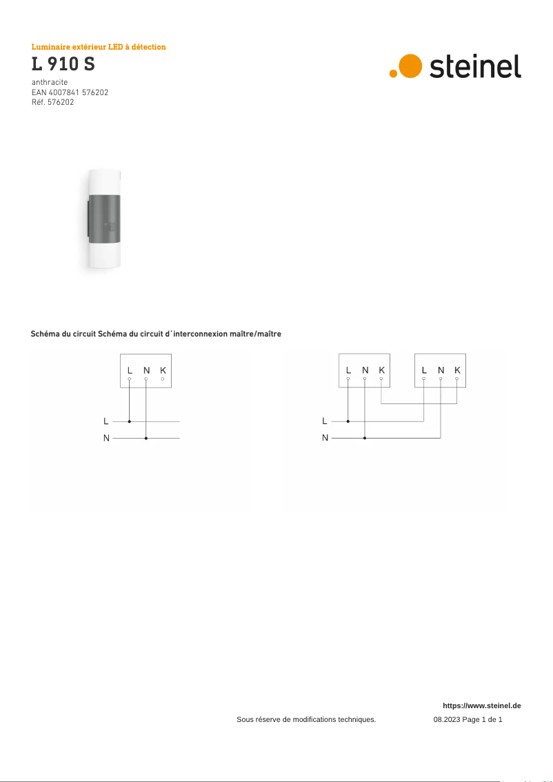 Imagen de la primera página del manual del dispositivo L 910 S