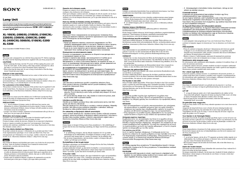 Imagen de la primera página del manual del dispositivo XL-100M