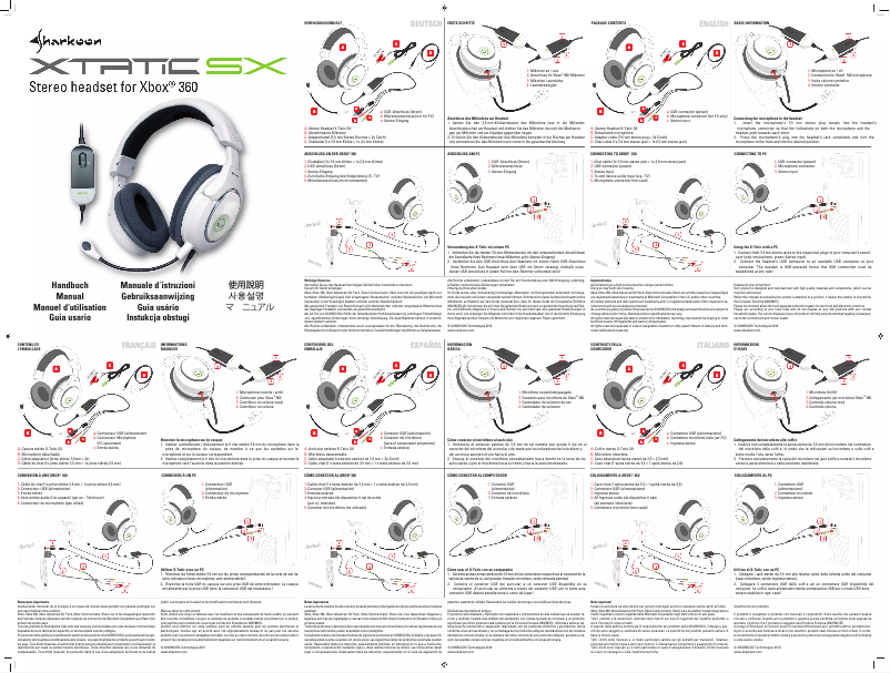 Página 1 del manual Manual de usuario Sharkoon X-Tatic SX