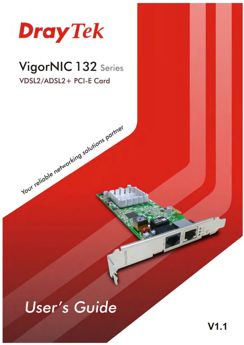 Página 1 del manual Manual de usuario Draytek Vigor NIC 132