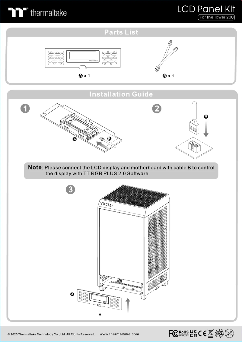 Imagen de la primera página del manual del dispositivo LCD Panel Kit