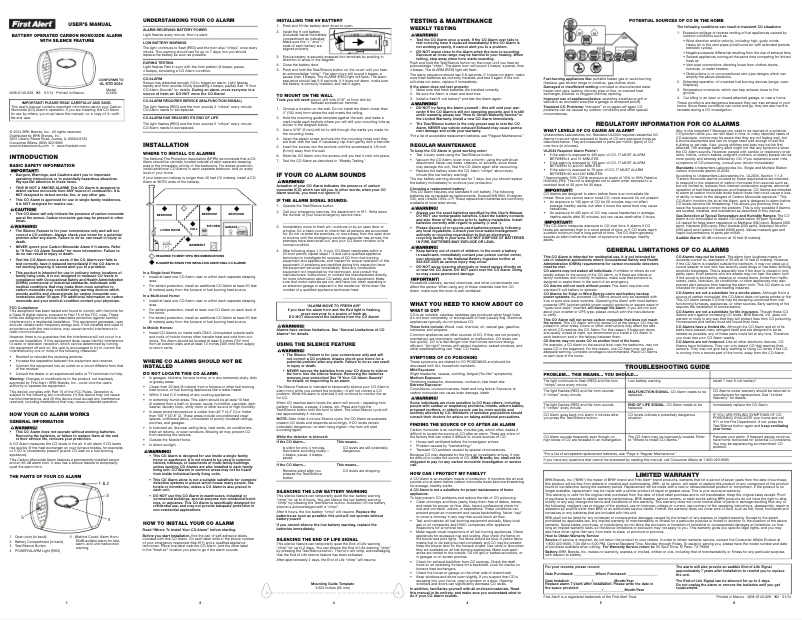 Página 1 del manual Manual de usuario First Alert CO400