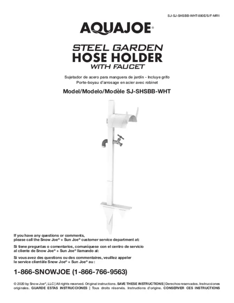 Página nº 1 - Manual de usuario Aqua Joe SJ-SHSBB-WHT