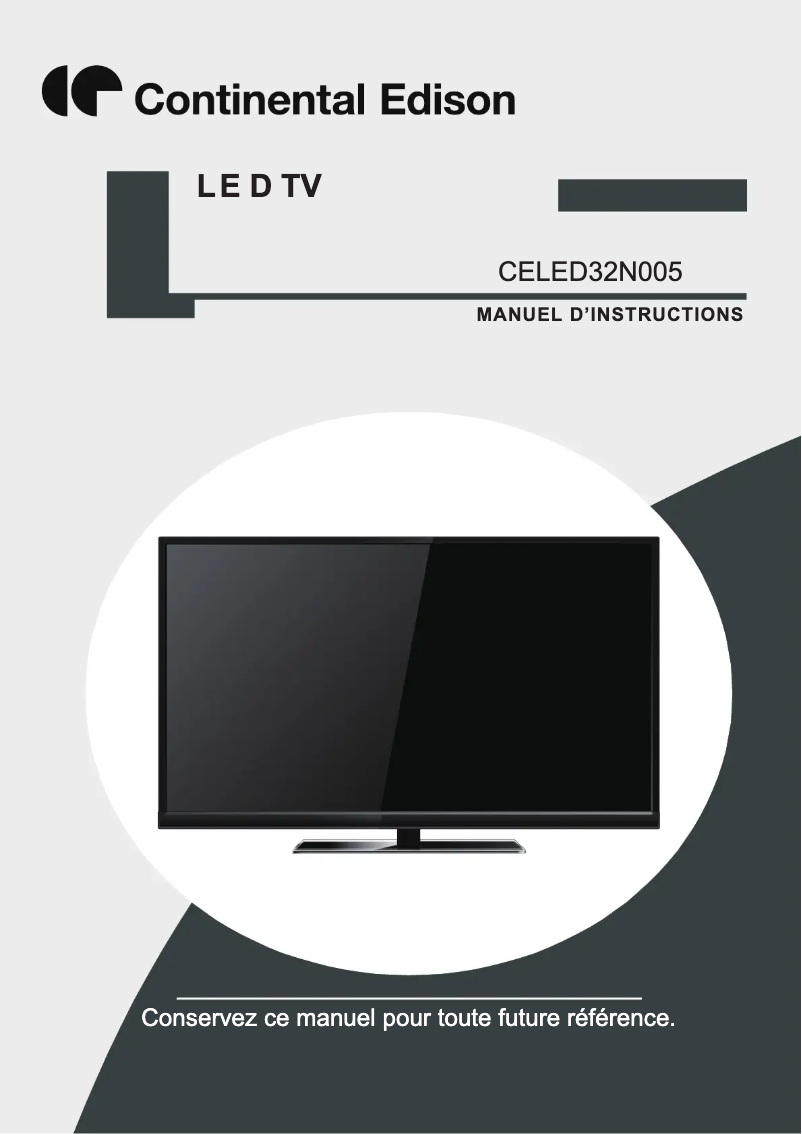 Página 1 del manual Manual de usuario Continental Edison CELED32N005