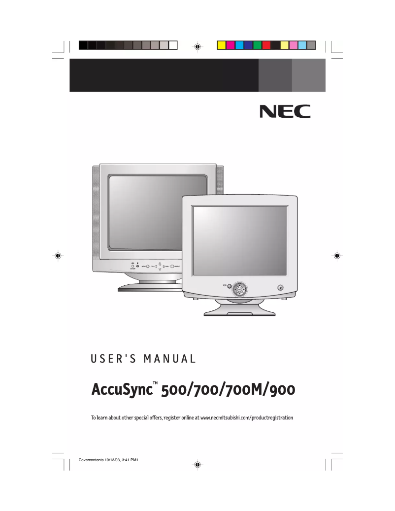Imagen de la primera página del manual del dispositivo AccuSync 700M