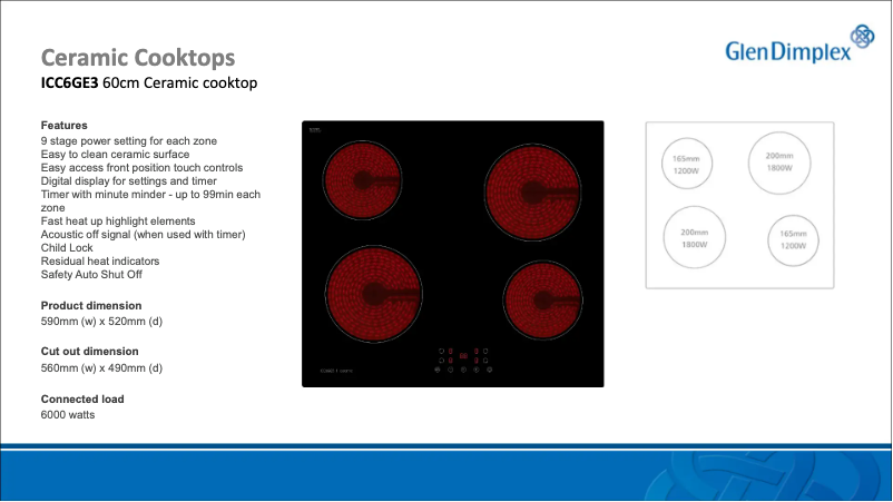 Página 1 del manual Ficha técnica ARC ICC6GE3