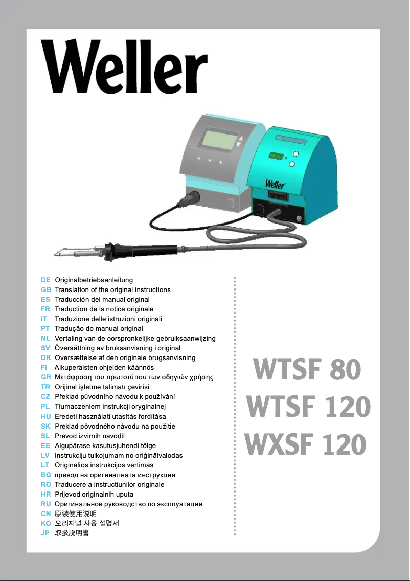 Imagen de la primera página del manual del dispositivo WSF 80