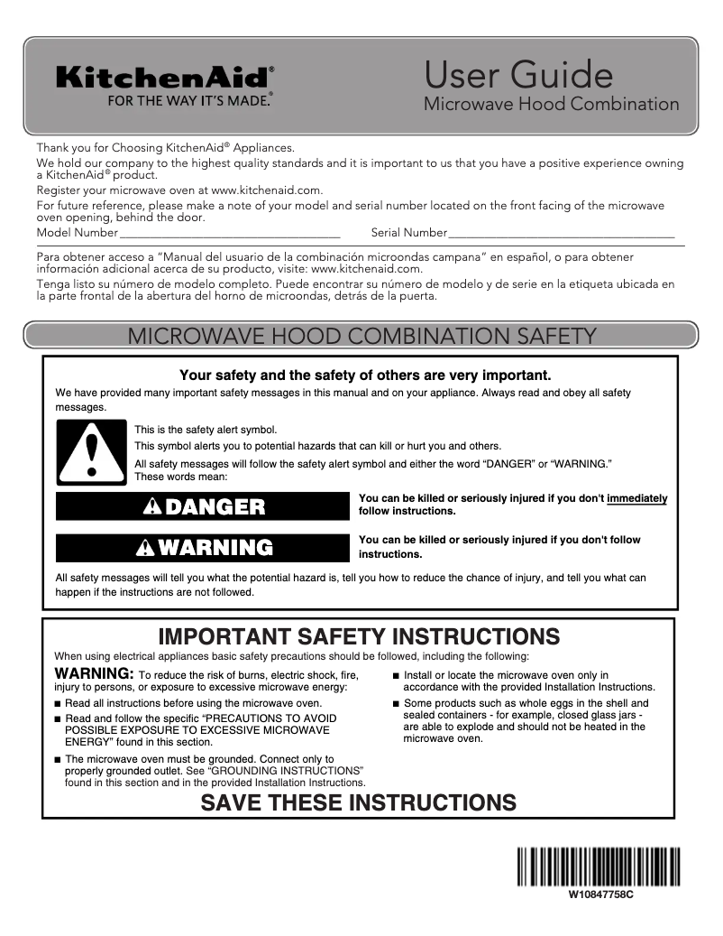 Imagen de la primera página del manual del dispositivo KMHP519ESS